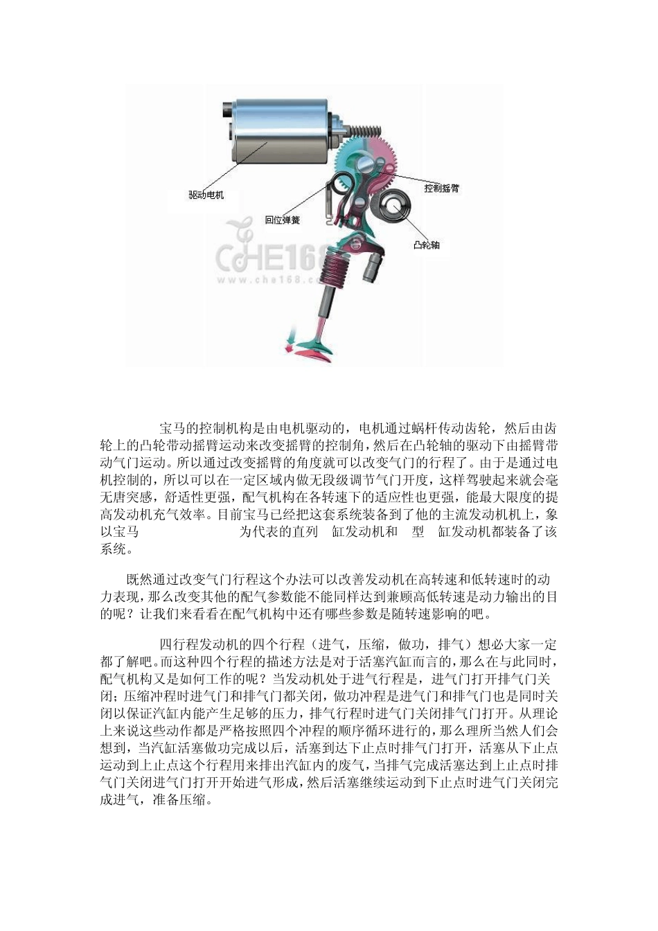 宝马VANOS发动机技术电子气门控制系统的工作原理_第2页