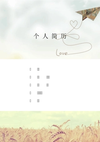 实习护士求职简历完全版