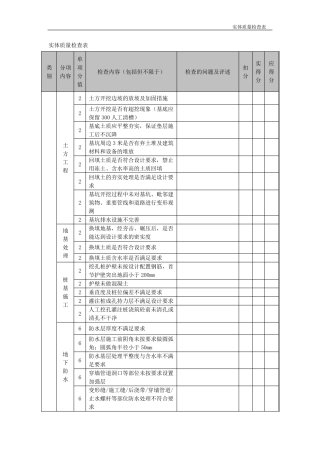 实体质量检查表.