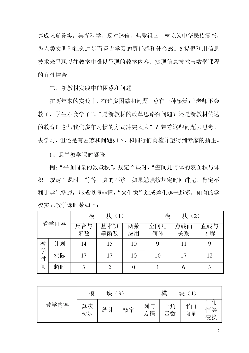 实施高中新课程数学教学中的感受与困惑_第2页