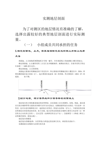实测地质剖面方法