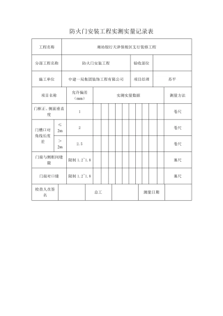 实测实量记录表