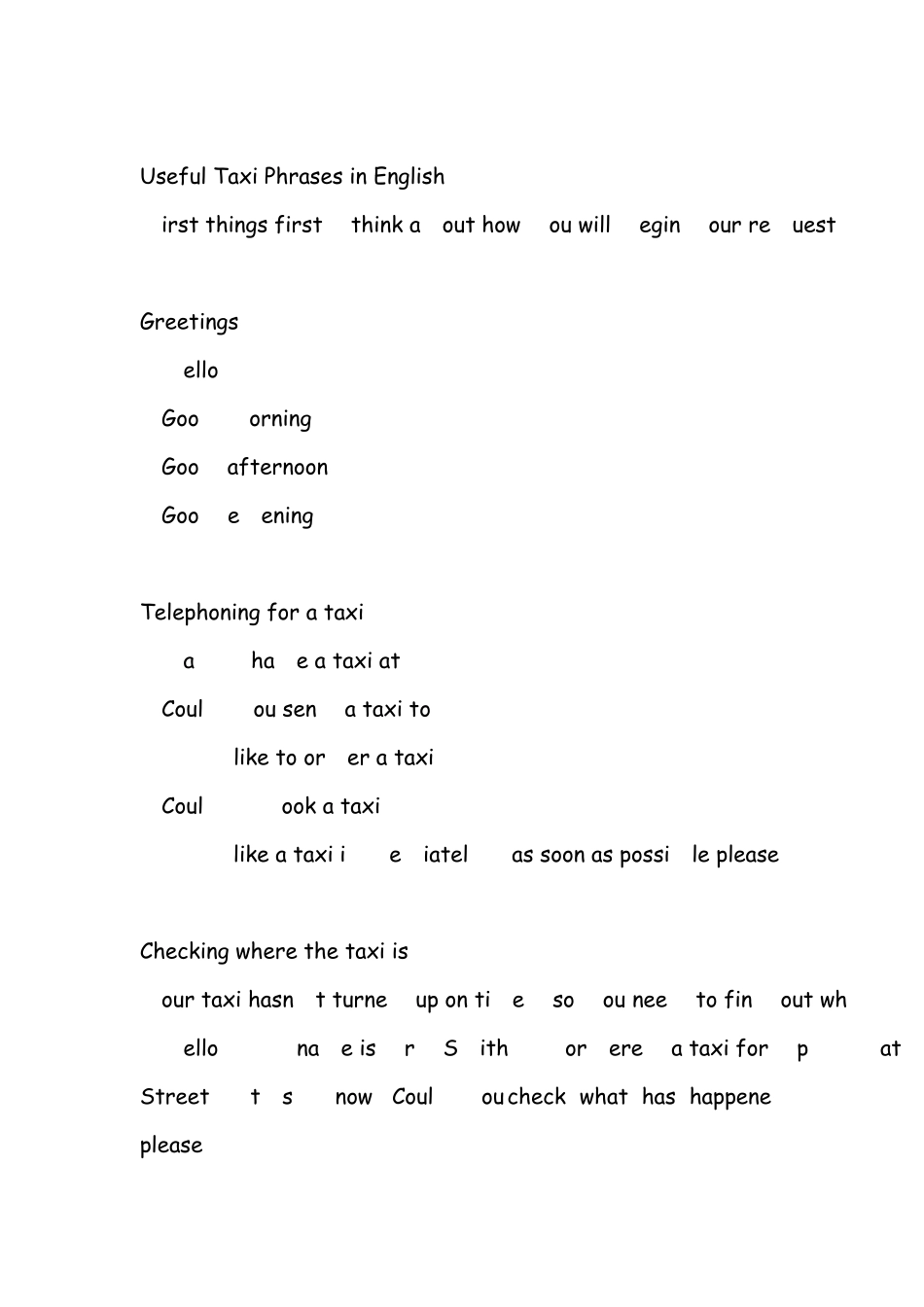 实用找出租车英语_第1页