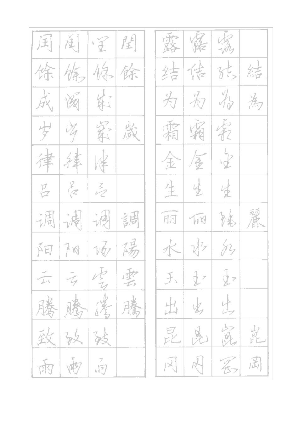 实用硬笔书法楷行草对照描红字帖_第2页