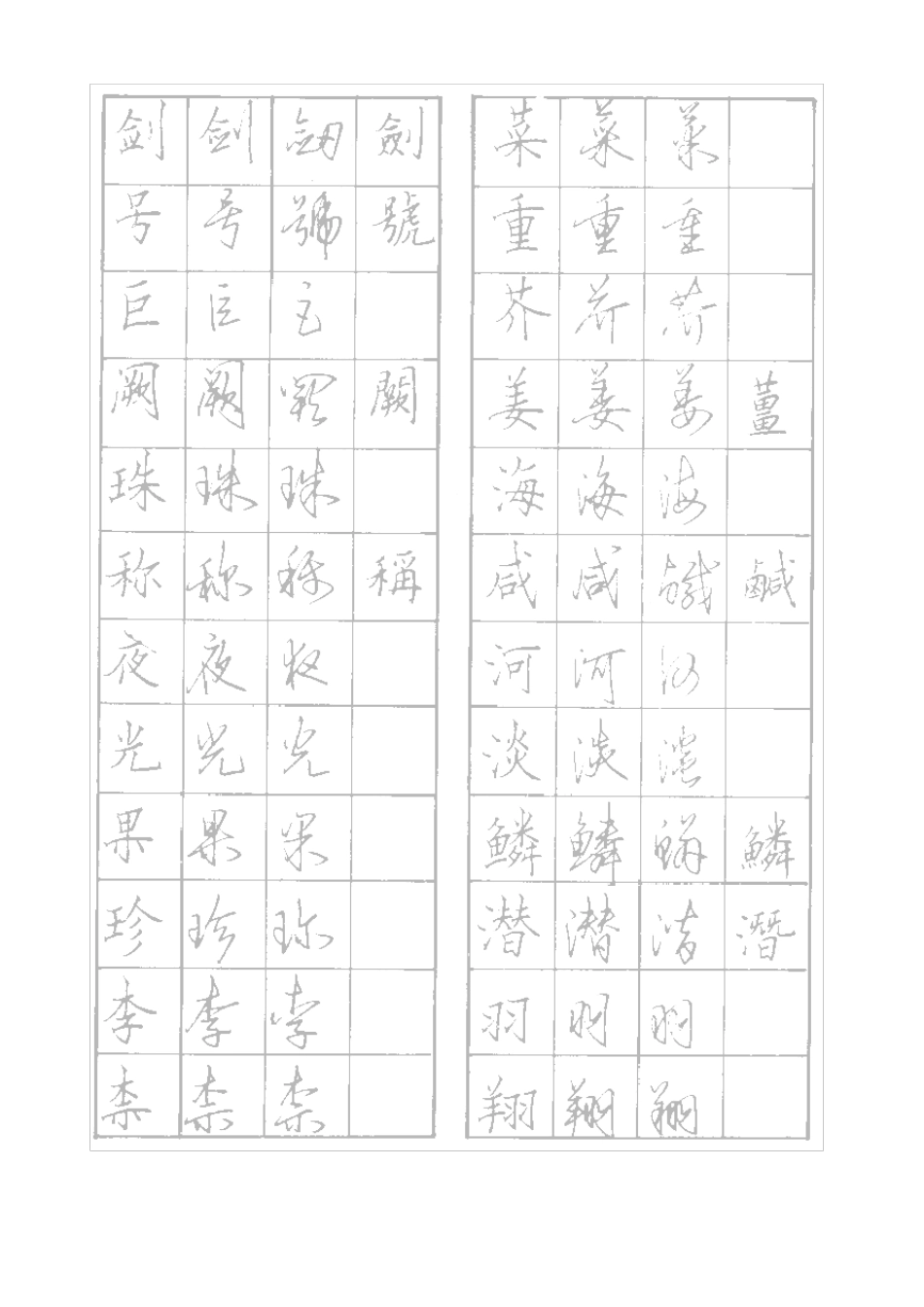 实用硬笔书法楷行草对照描红字帖_第3页