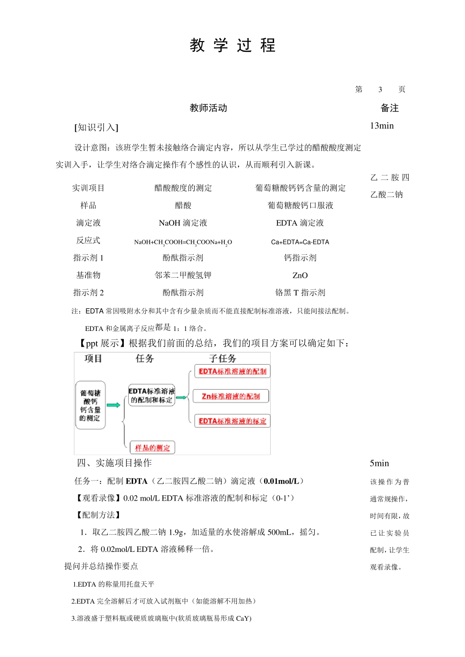 实训6葡萄糖酸钙含量的测定(教案)_第3页