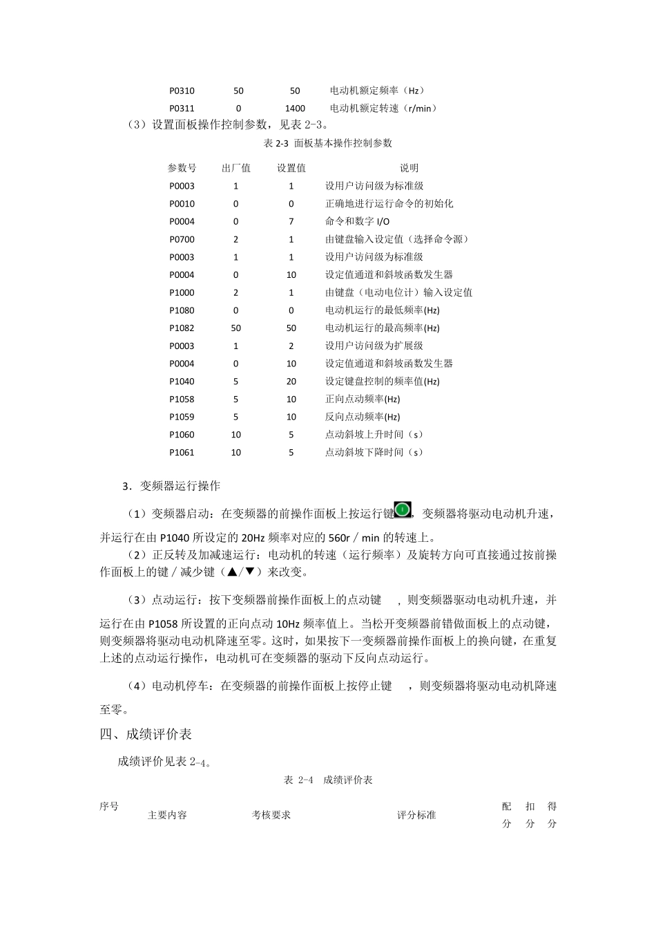 实训指导书(西门子MM420变频器)全解_第3页