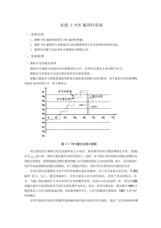 实验2、PCM实验