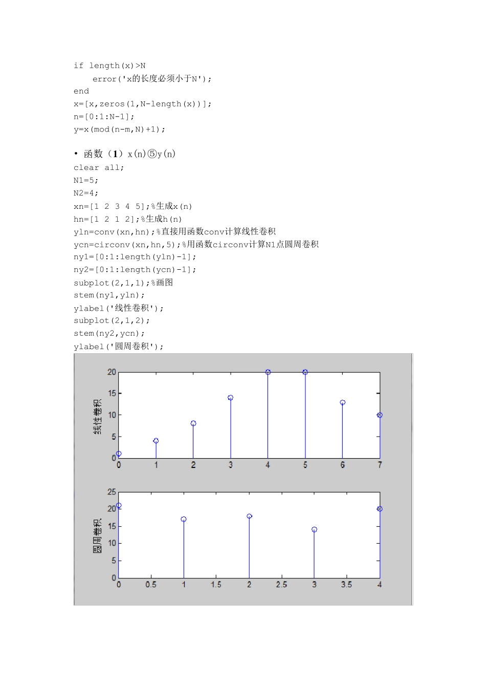 实验4线性卷积与圆周卷积的计算_第2页