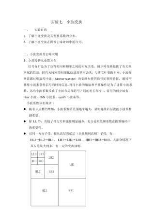 实验七小波变换