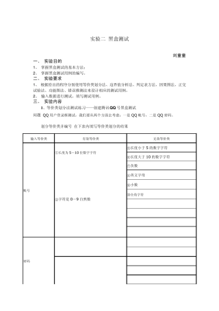 实验二黑盒测试报告