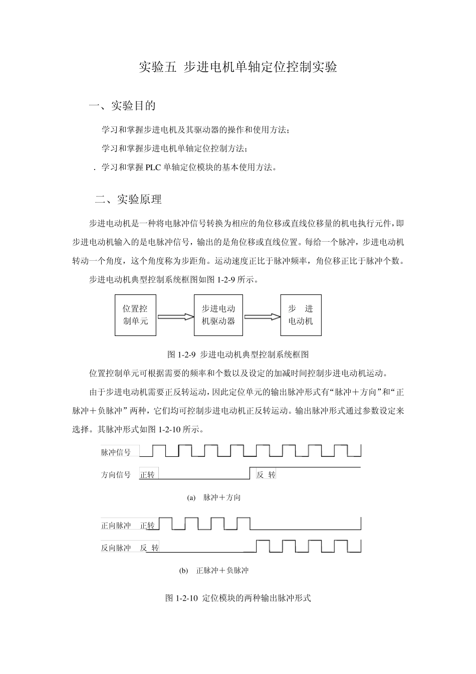 实验五步进电机单轴定位控制实验_第1页