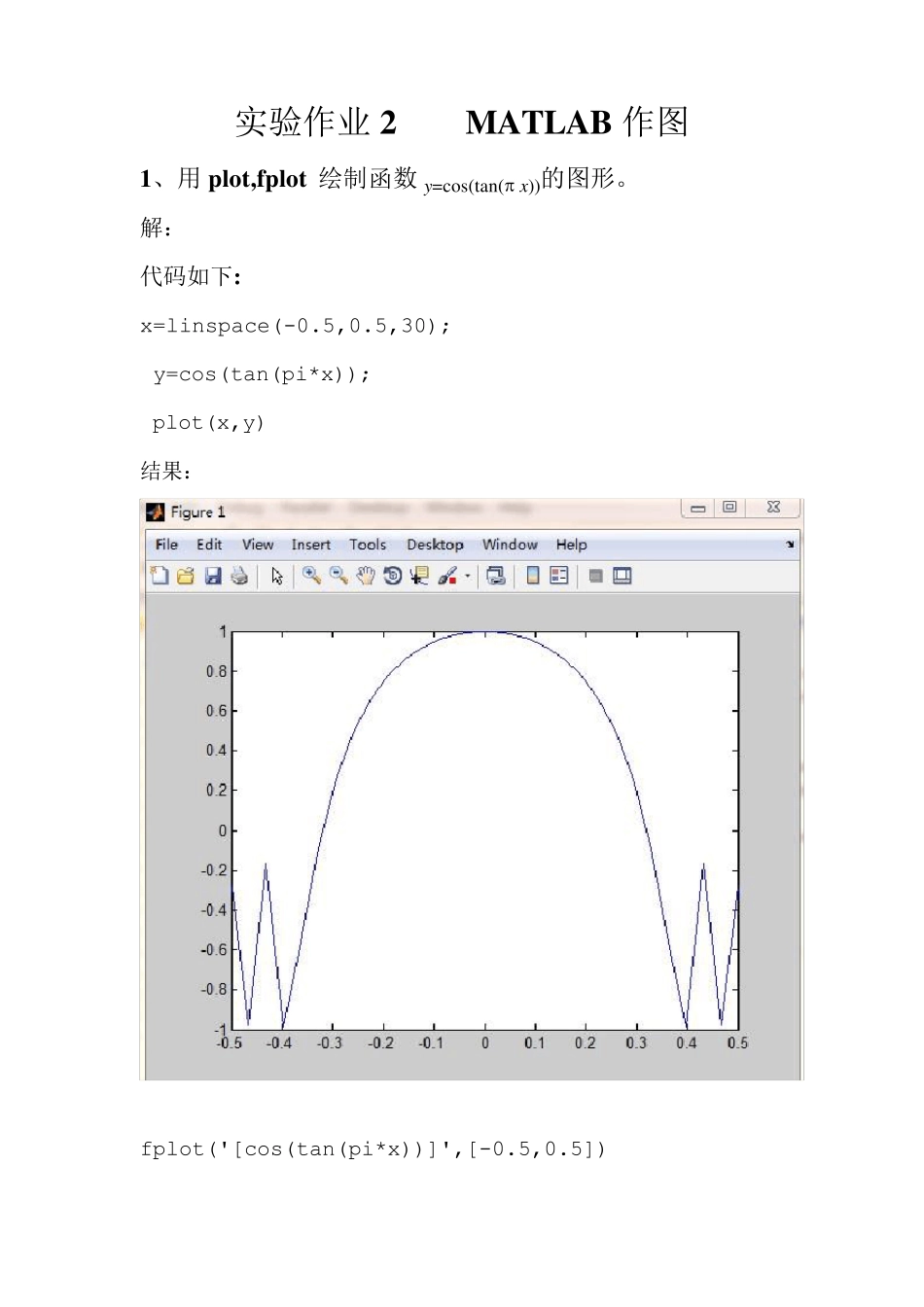 实验作业2MATLAB作图_第1页