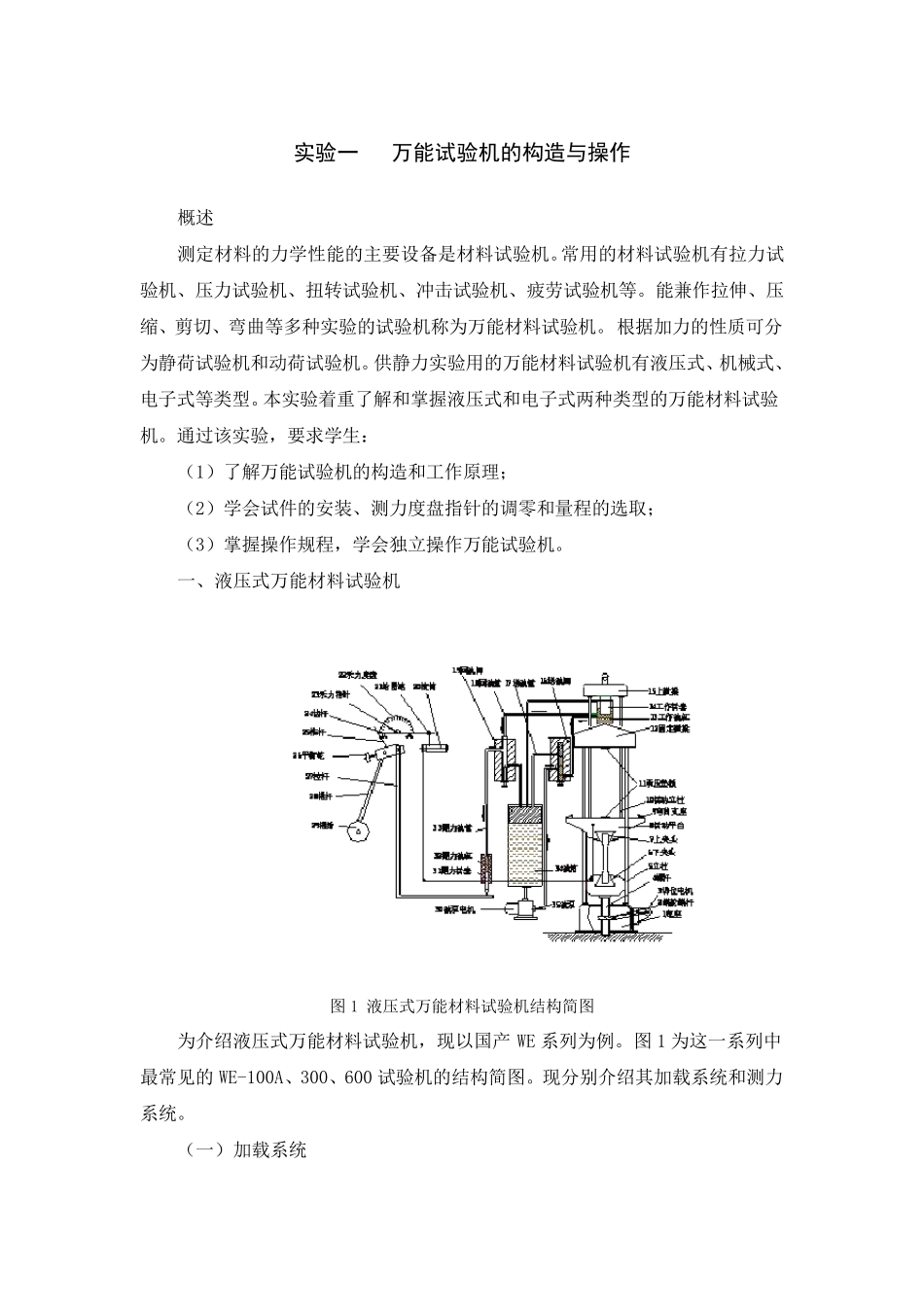 实验讲义万能试验机的构造与操作_第1页