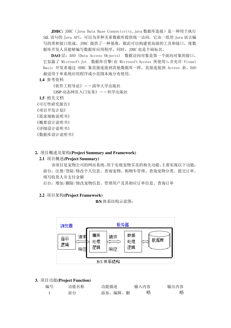 宠物商店电子商务网站开发文档_第2页
