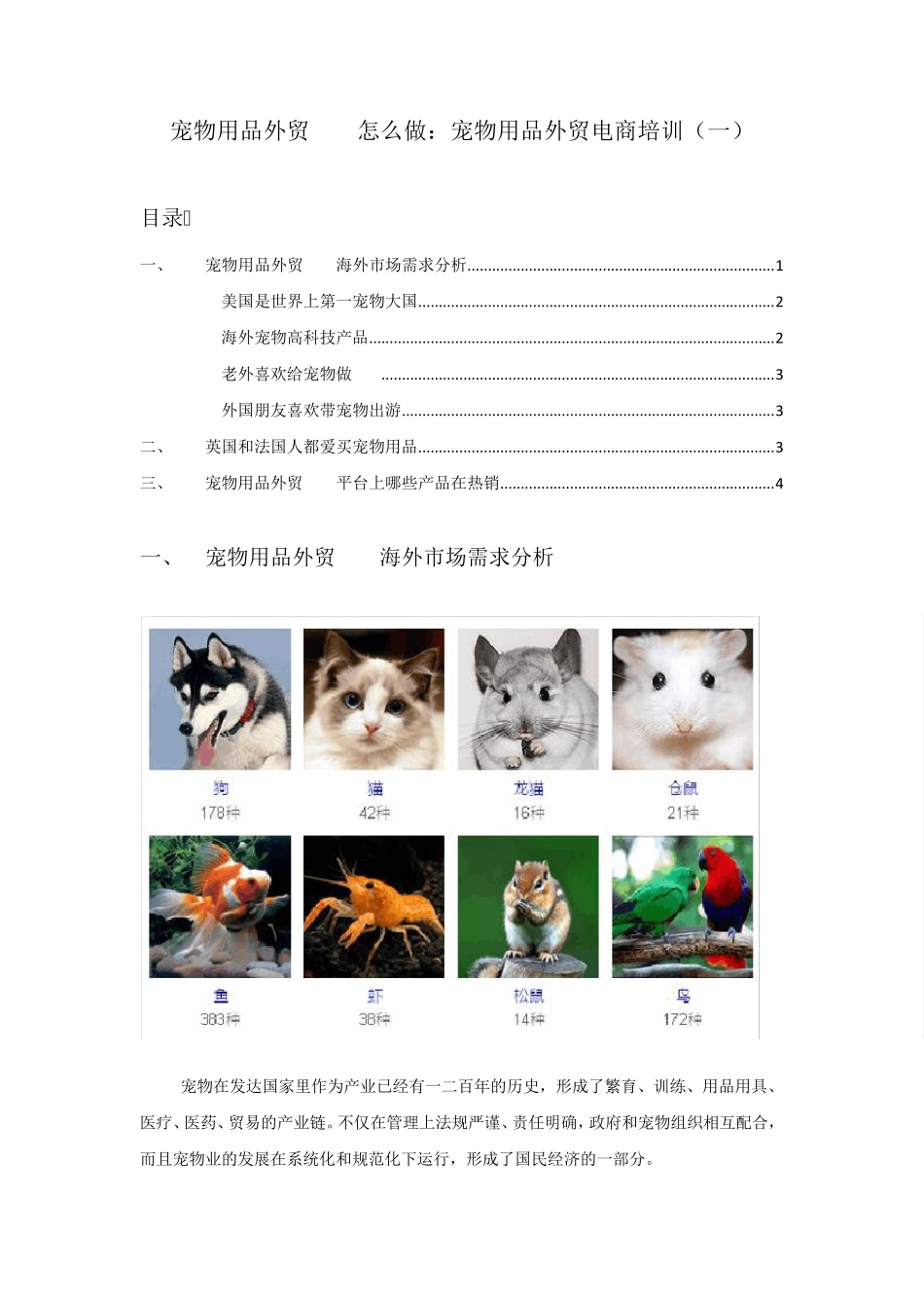 宠物用品外贸b2b怎么做：宠物用品外贸电商培训_第1页