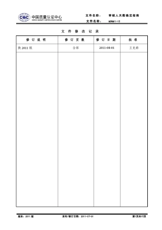 审核人天数指南