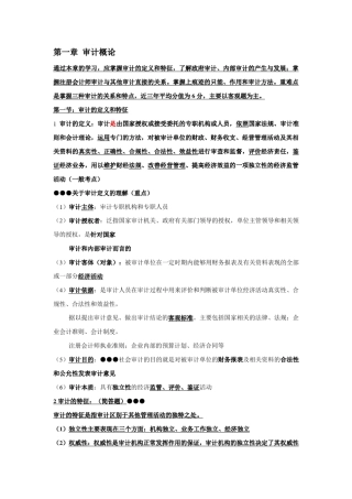 审计学知识点