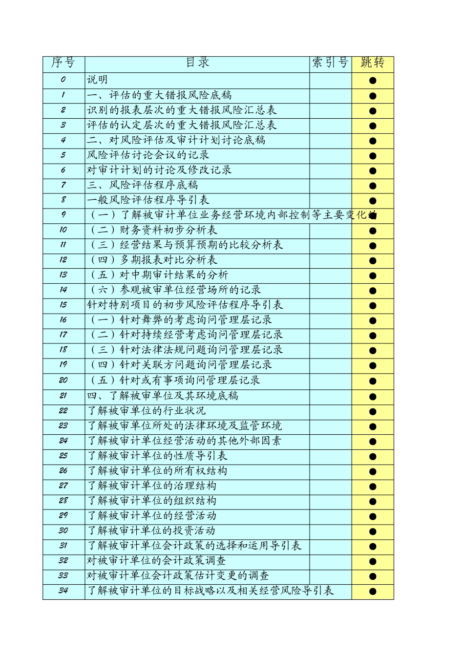 审计工作底稿指引北协版ysz_第1页