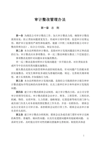 审计整改管理办法