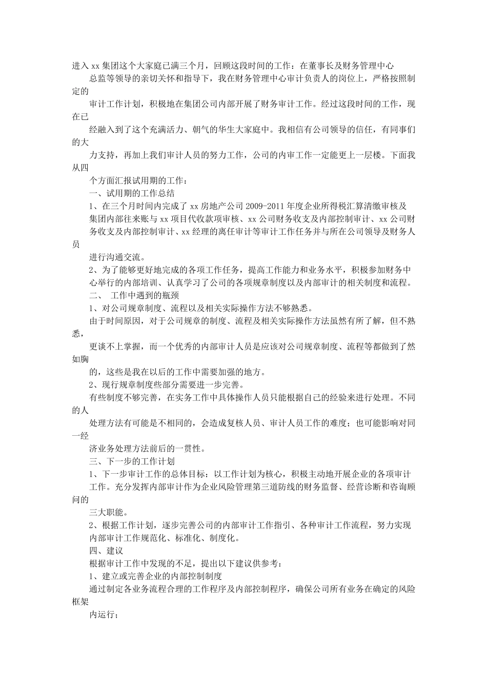 审计试用期工作总结_第1页