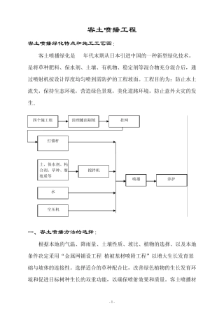 客土喷播的施工工艺