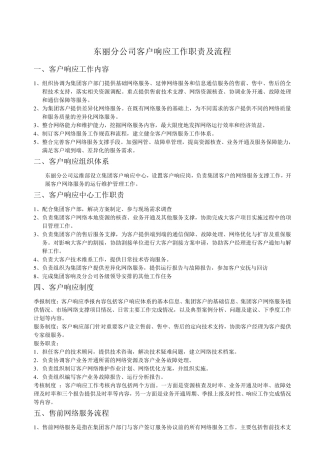 客户响应中心工作流程