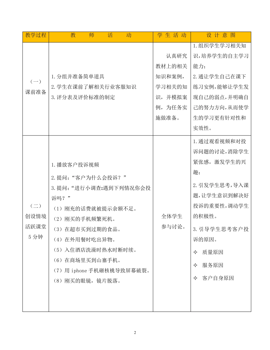 客户投诉处理教学设计_第2页