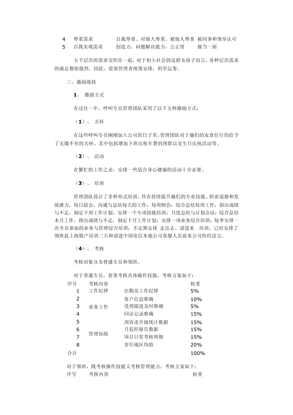客服人员、呼叫专员的超级完全激励方案_第3页
