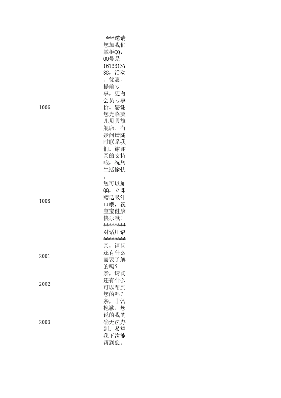 客服快捷回复话术_第2页