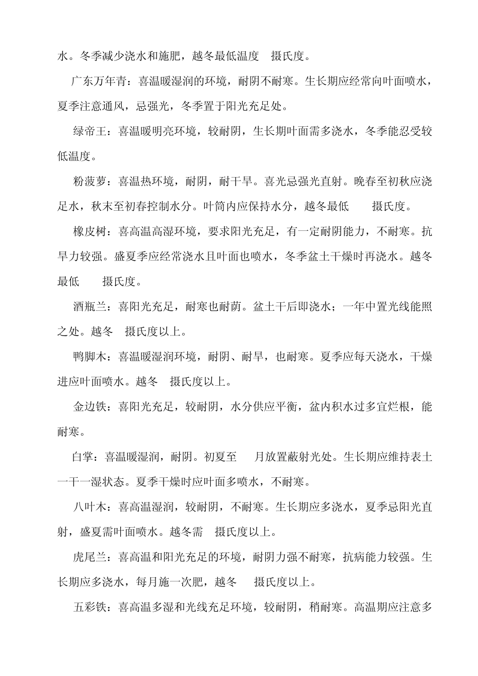 室内常见观叶植物生长环境所需_第3页