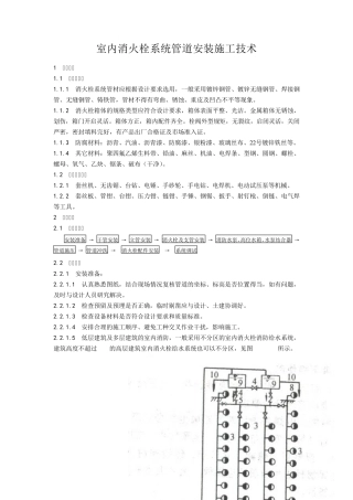 室内消火栓系统管道安装施工技术