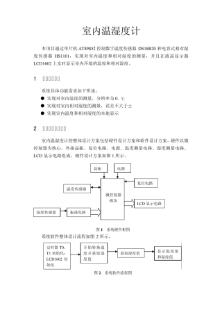 室内温湿度计