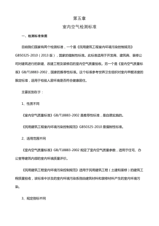 室内空气检测标准
