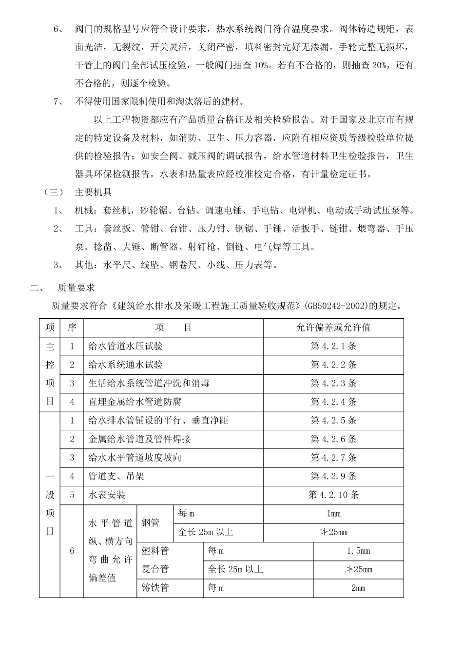 室内给排水安装技术交底_第2页