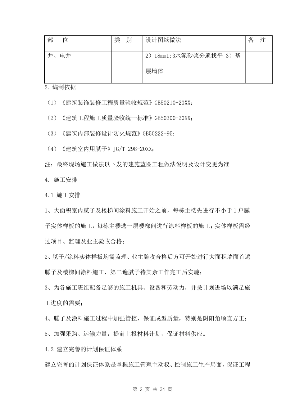 室内腻子施工方案三篇_第2页