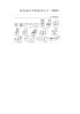 室内设计中的家具尺寸(图例)