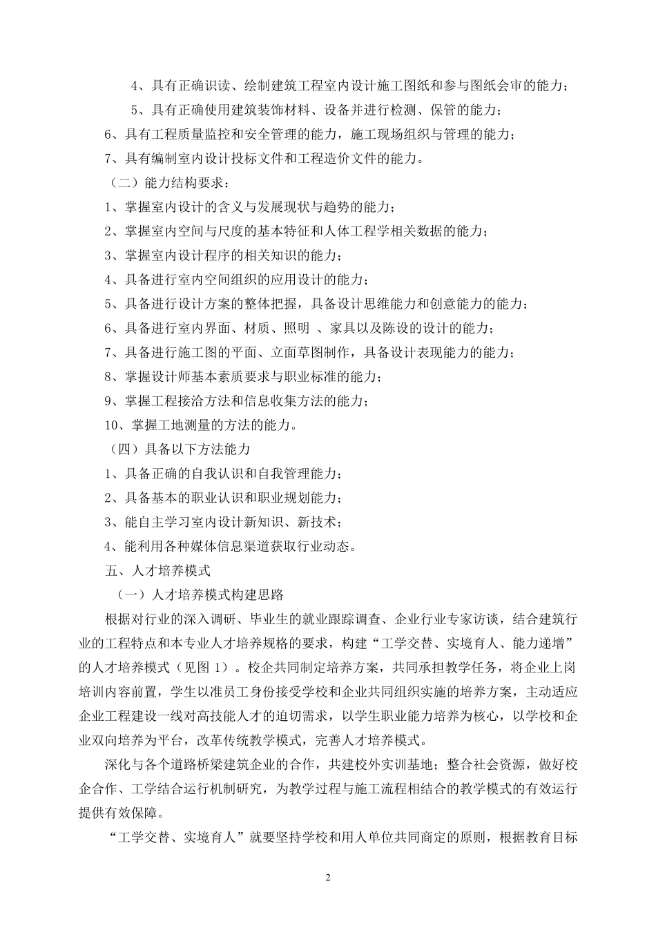 室内设计人才培养方案_第2页