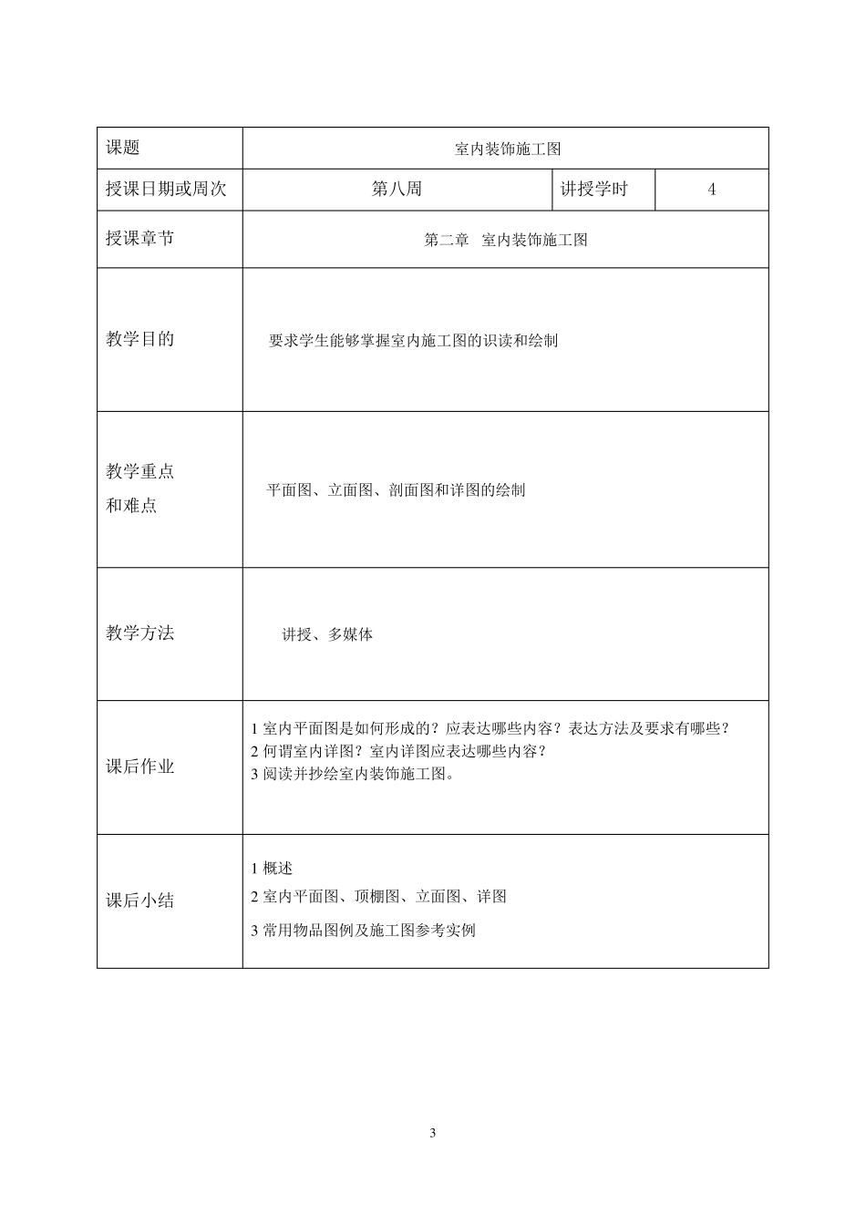 室内设计制图及CAD教案_第3页
