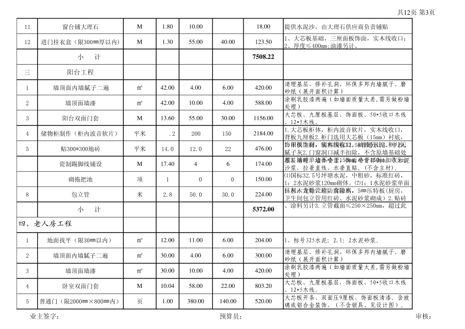 室内设计造价表_第3页
