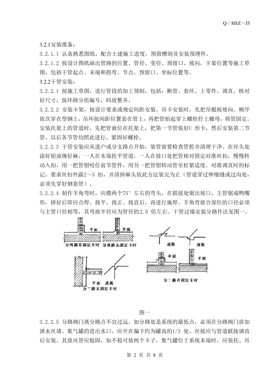 室内采暖管道安装施工工艺标准_第2页