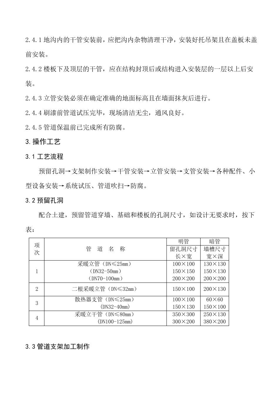 室内采暖管道施工工艺标准_第2页