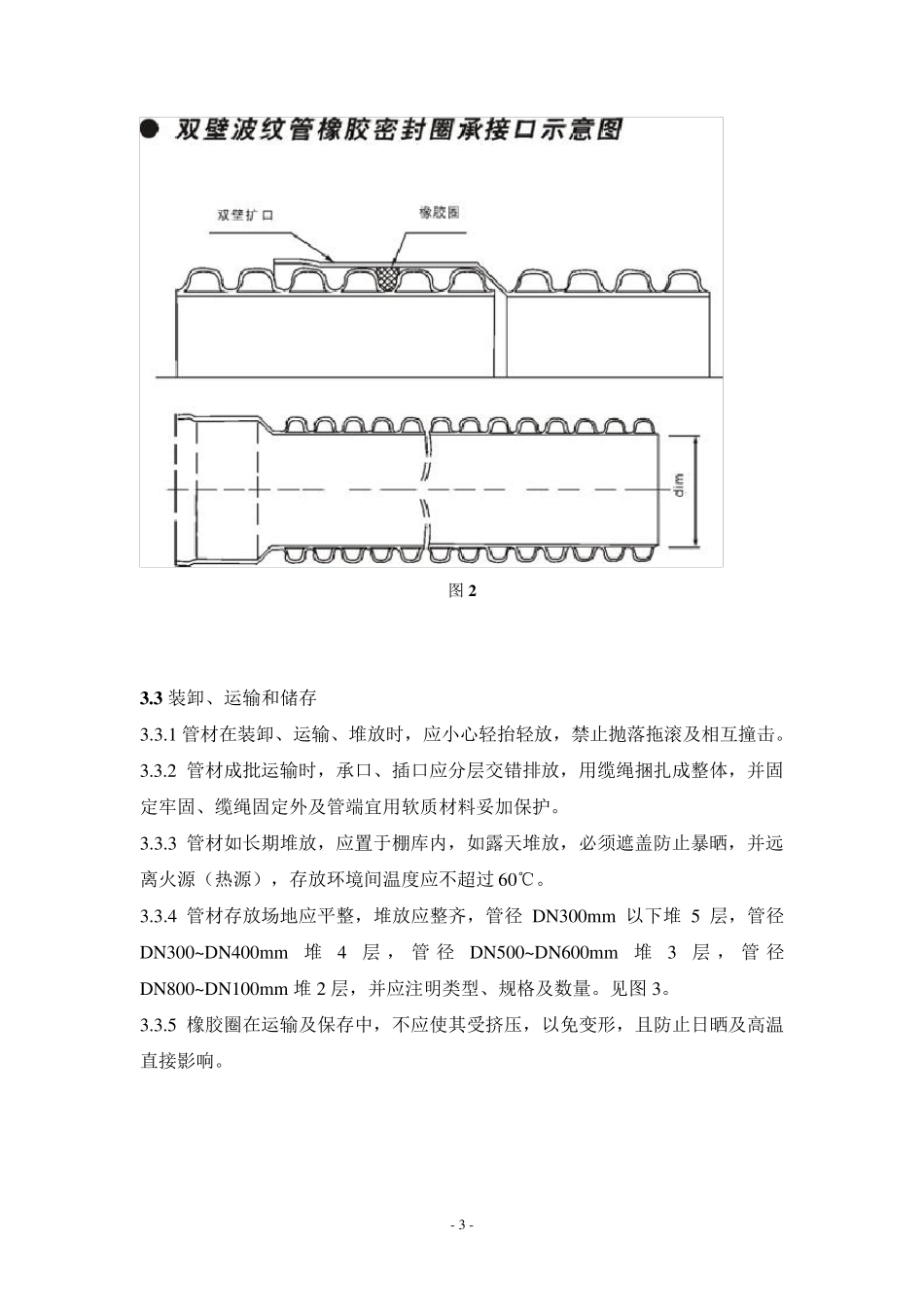 室外排水管道(双壁波纹管)工程施工及验收技术说明_第3页