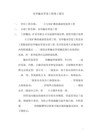 室外管道工程竣工报告