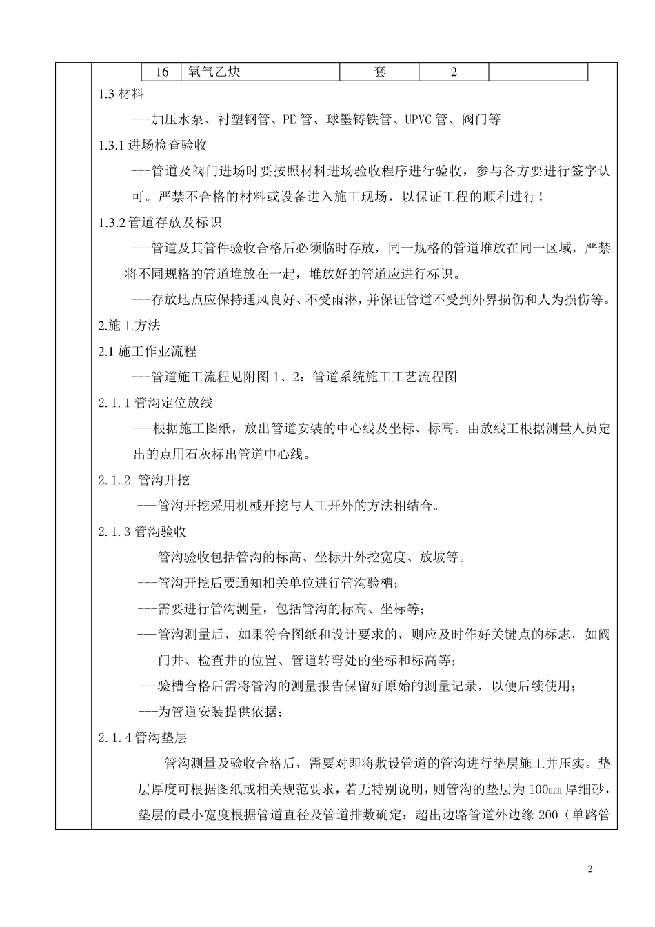 室外给排水管道安装施工技术交底_第2页