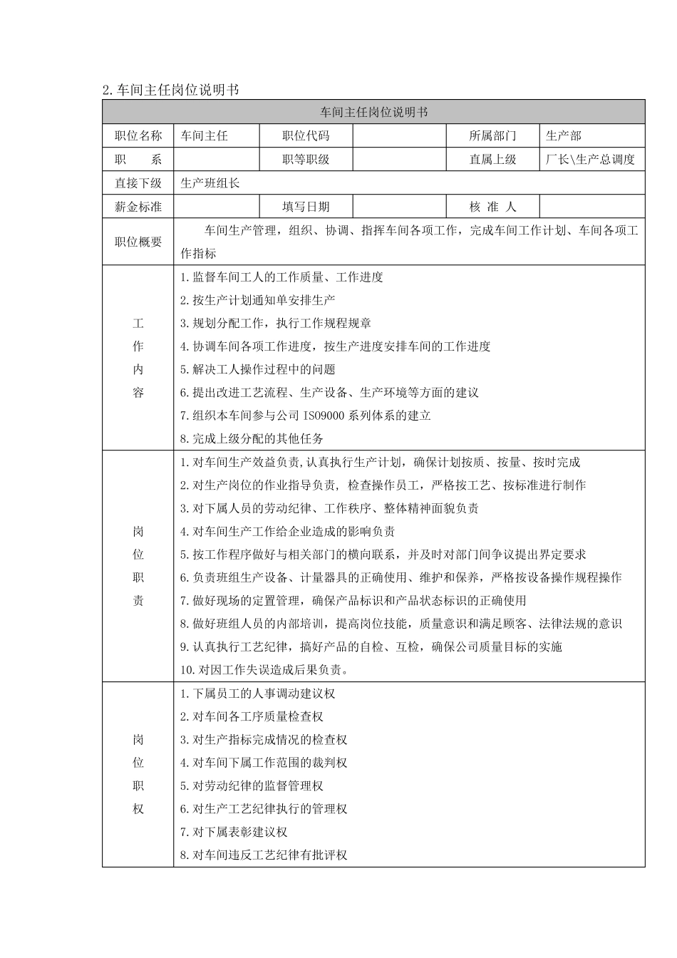 家具厂各个生产管理岗位职责_第3页