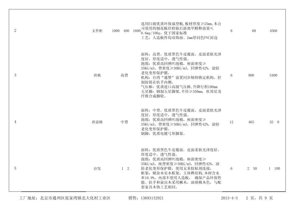 家具报价清单02_第2页