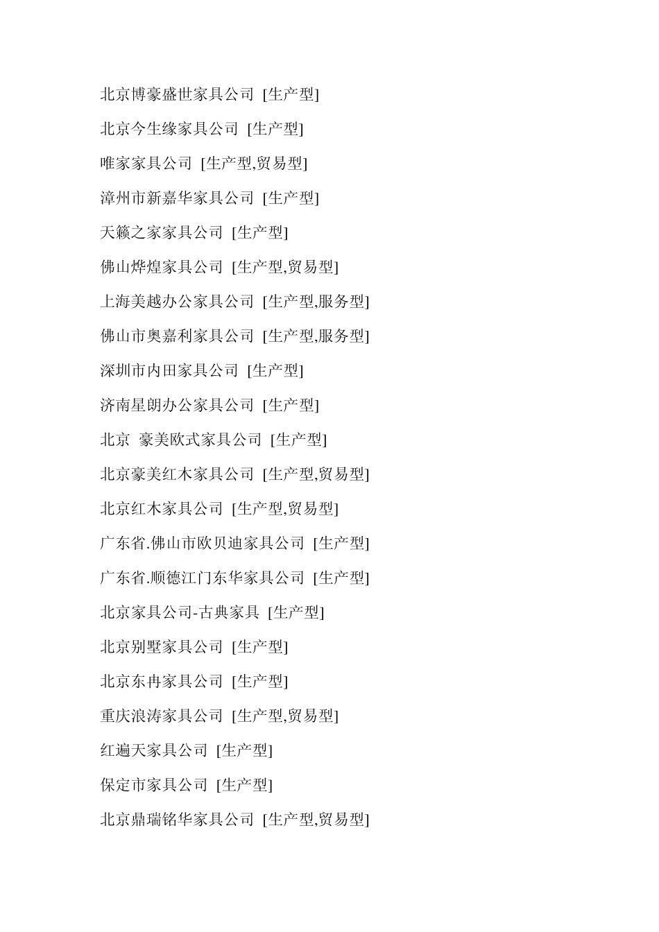 家具生产厂家一览表_第2页