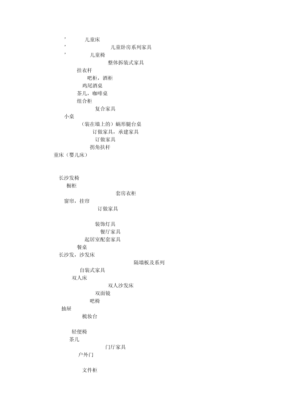 家具英语词汇大全_第2页