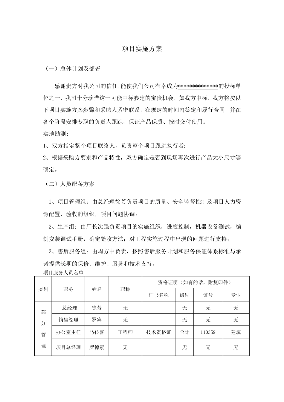 家具项目实施方案_第1页